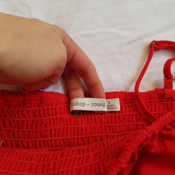 Bishop + Young Red Cold Shouldered Sleeved Bloyse3 - Picture 8 of 8